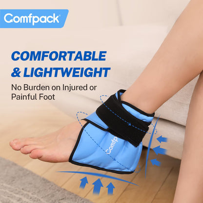 Detail shot of the elastic strap and fabric quality of Comfpack wrap