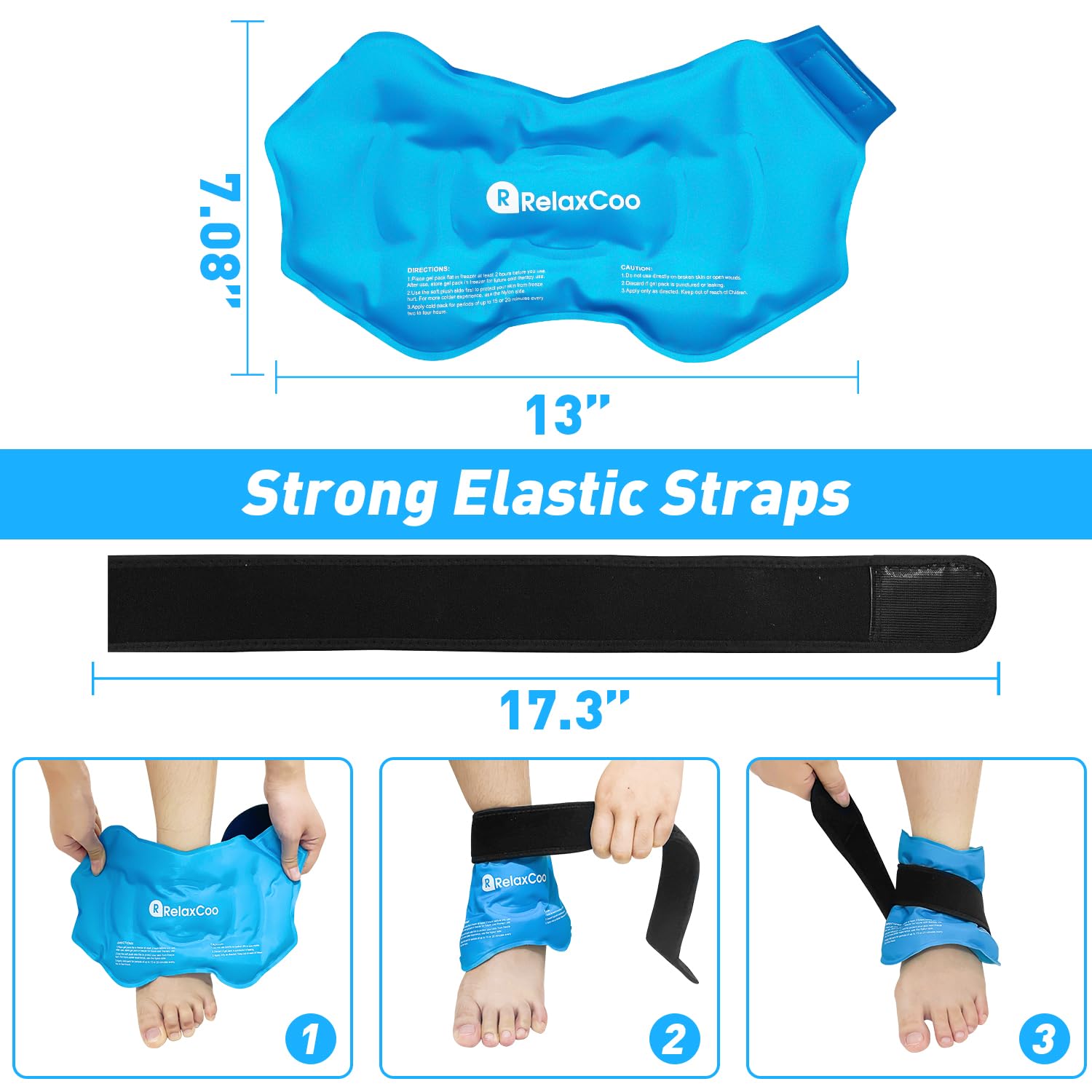 Close up of flexible gel inside RelaxCoo ankle ice pack
