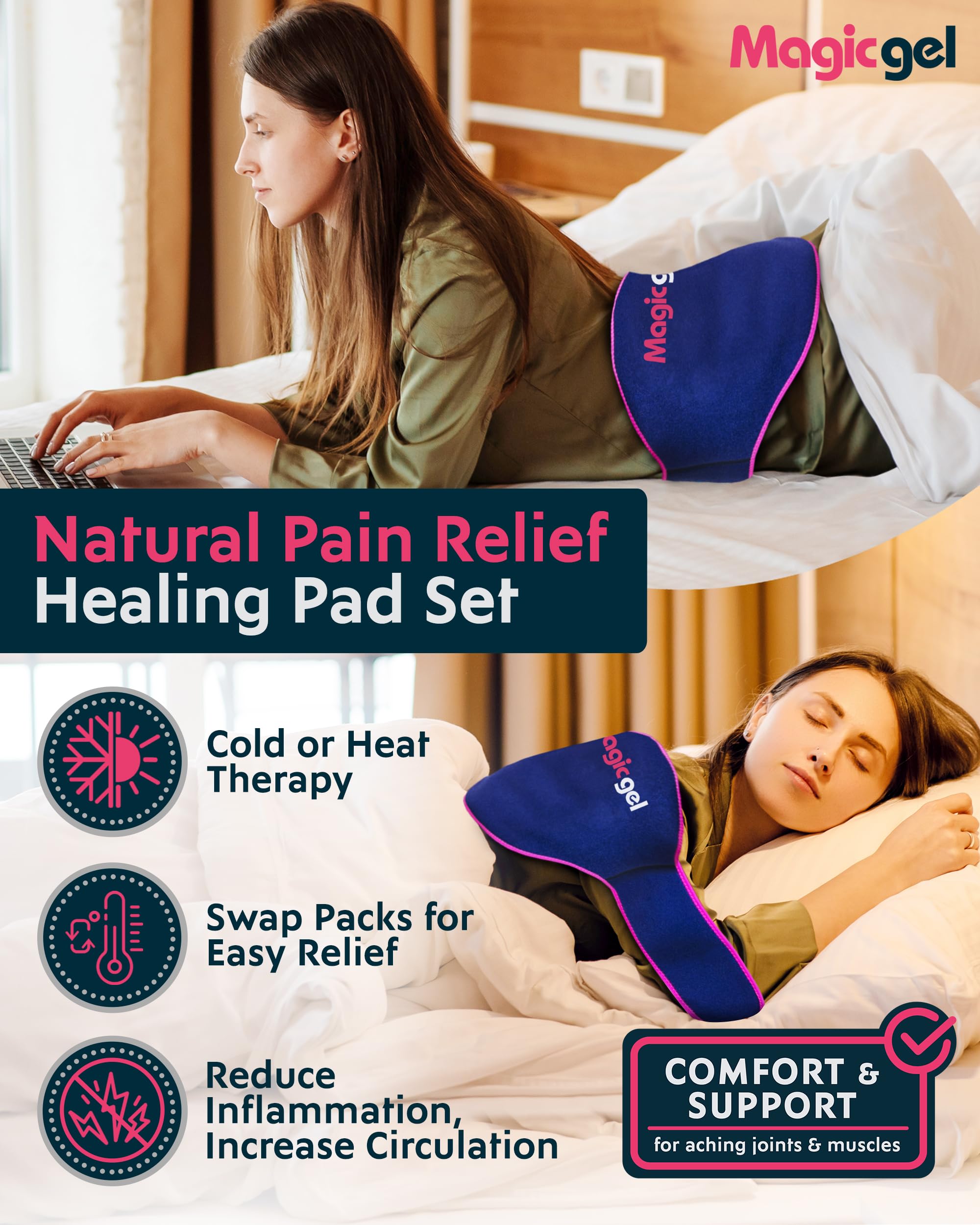 Magic Gel reusable hot and cold gel pack set