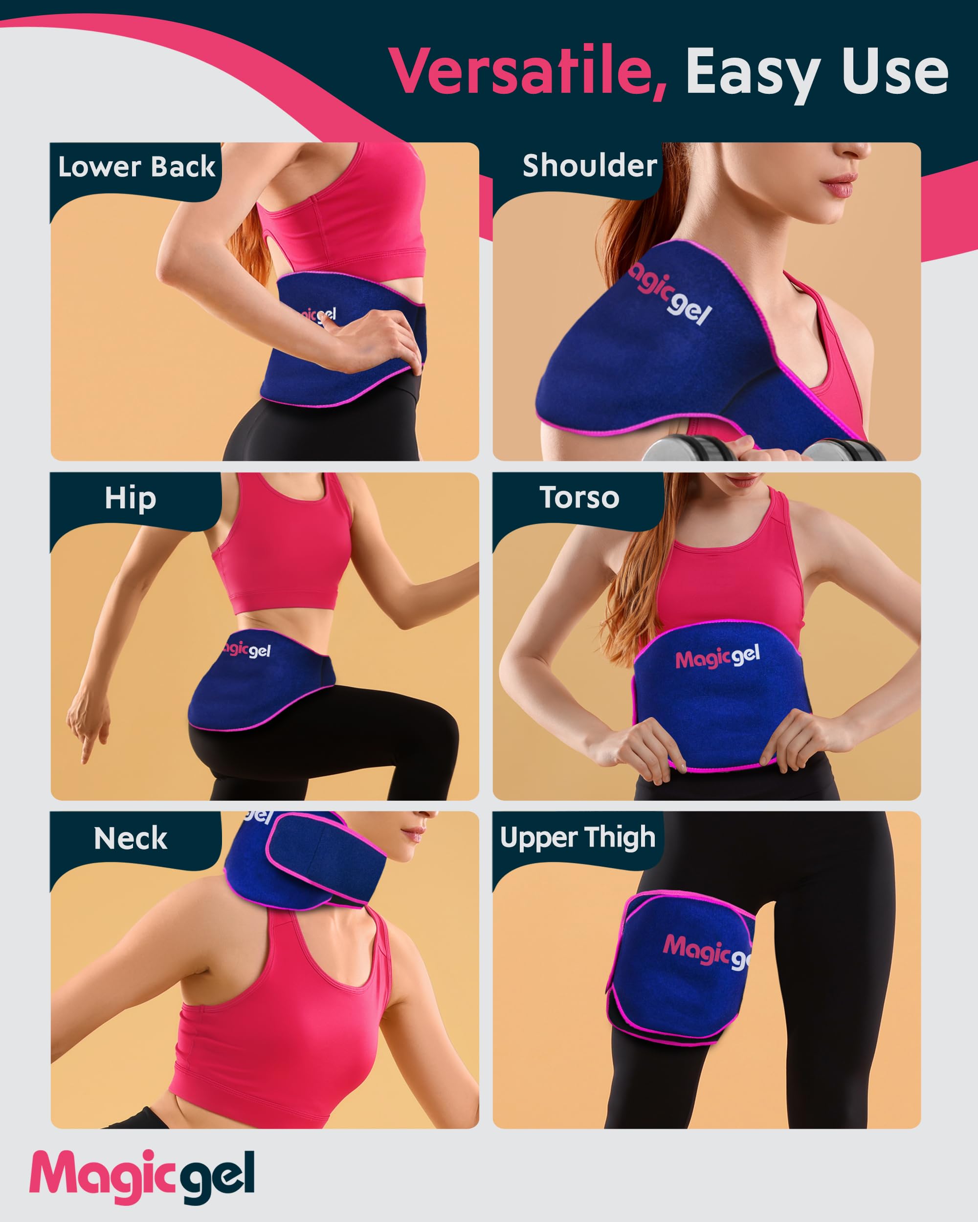 Flexible Magic Gel pack showing contouring ability