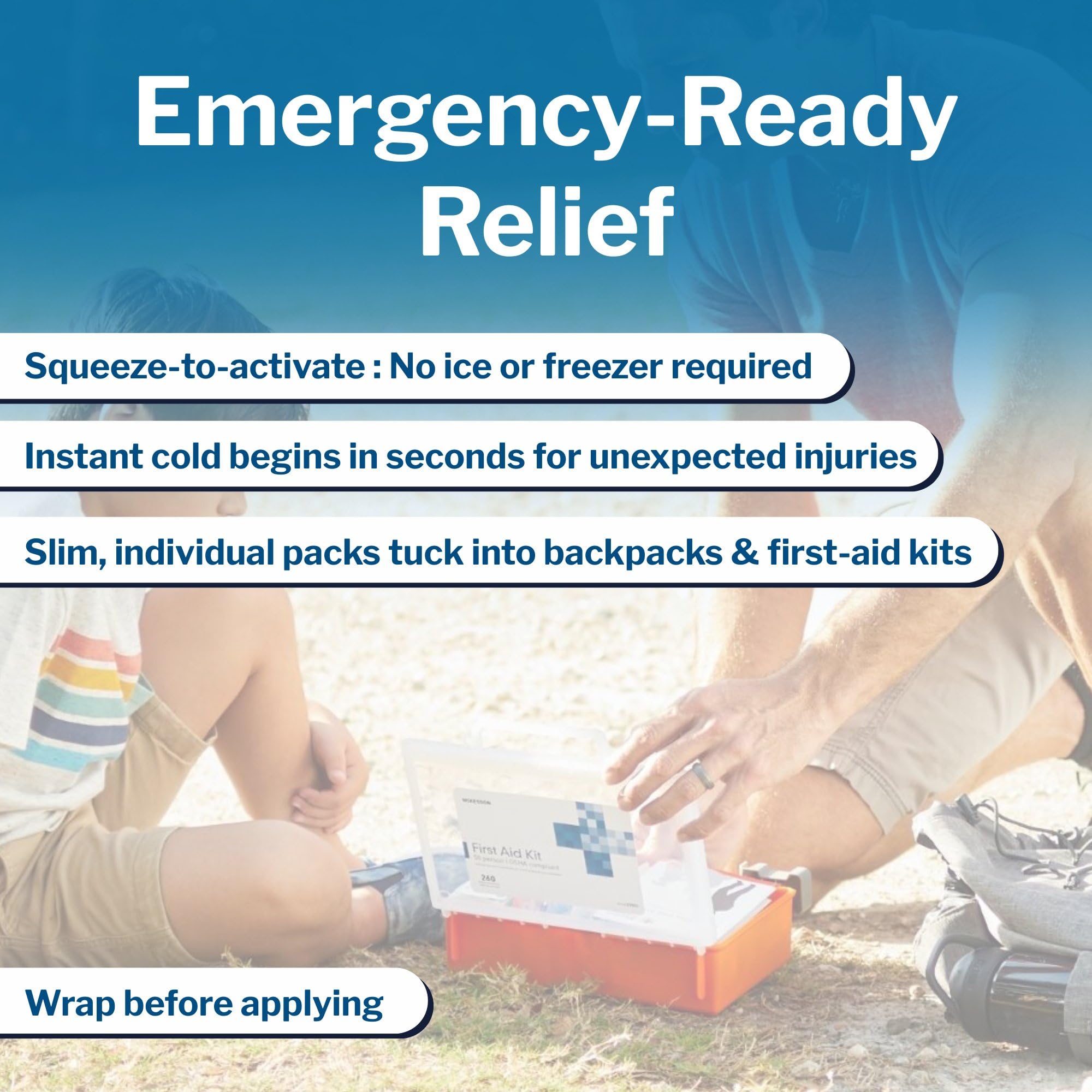Activating McKesson instant cold pack for muscle relief