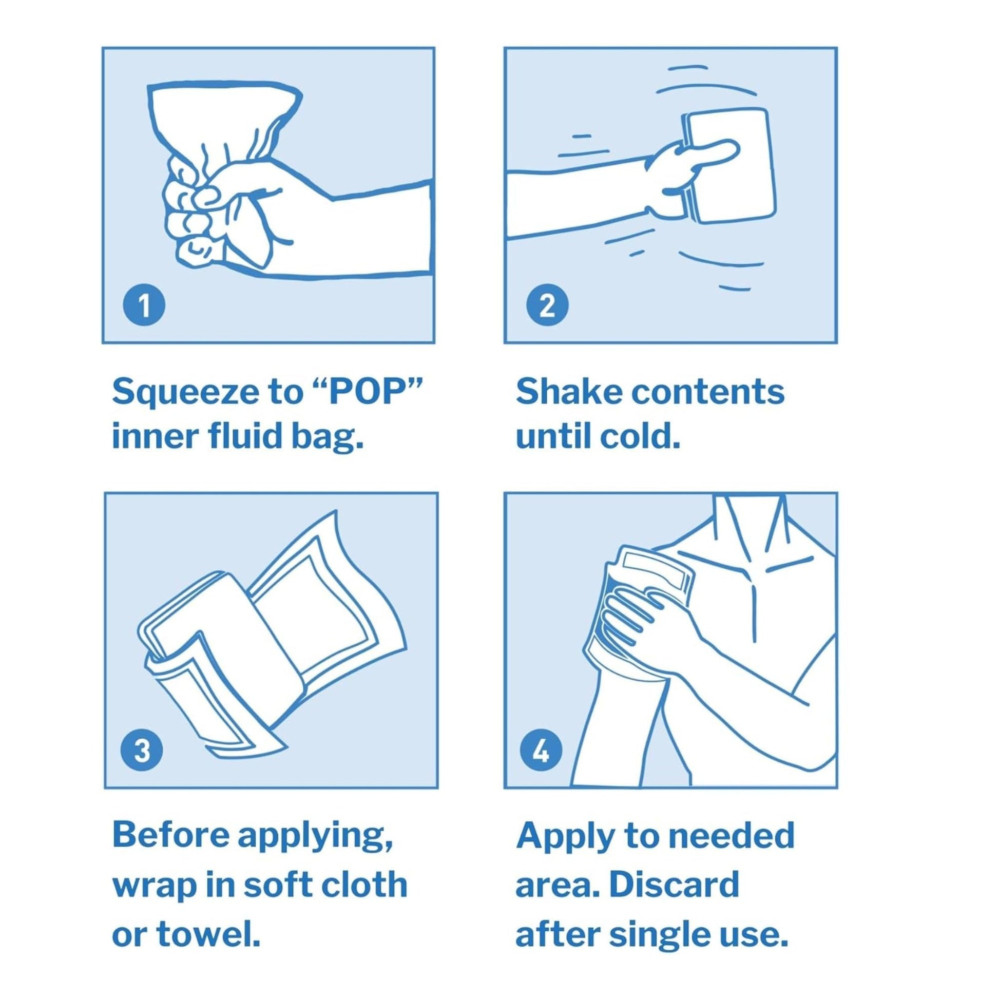 Detailed product packaging for McKesson instant cold compress
