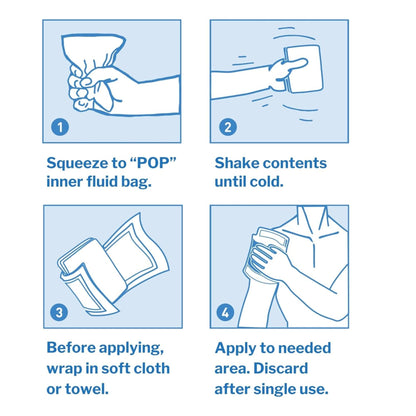 Detailed product packaging for McKesson instant cold compress