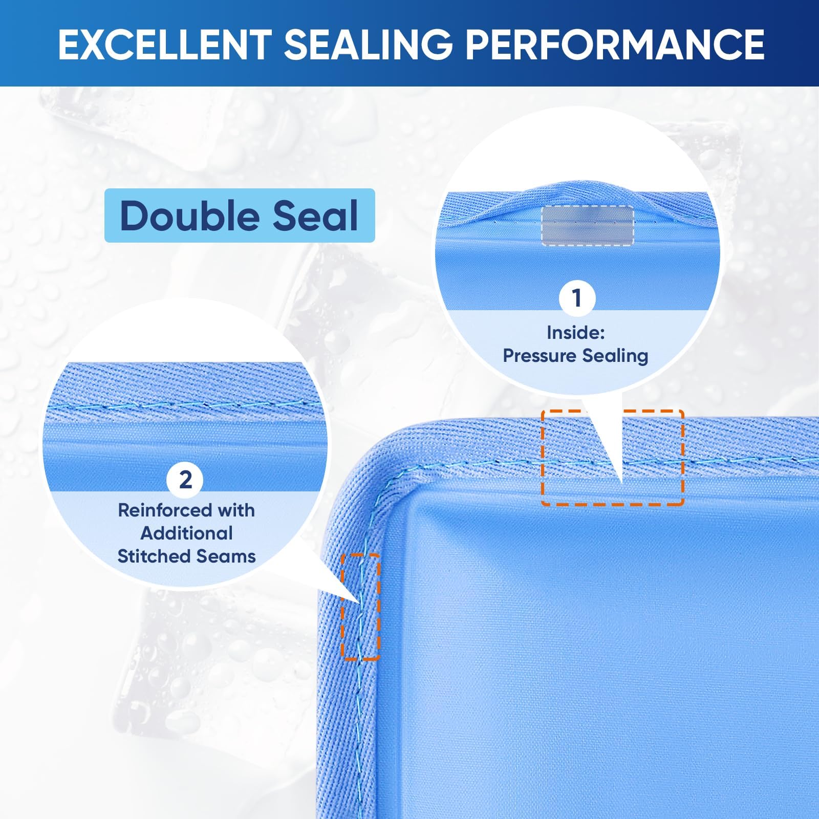 Flexible double sided cold pack showing soft plush fabric side