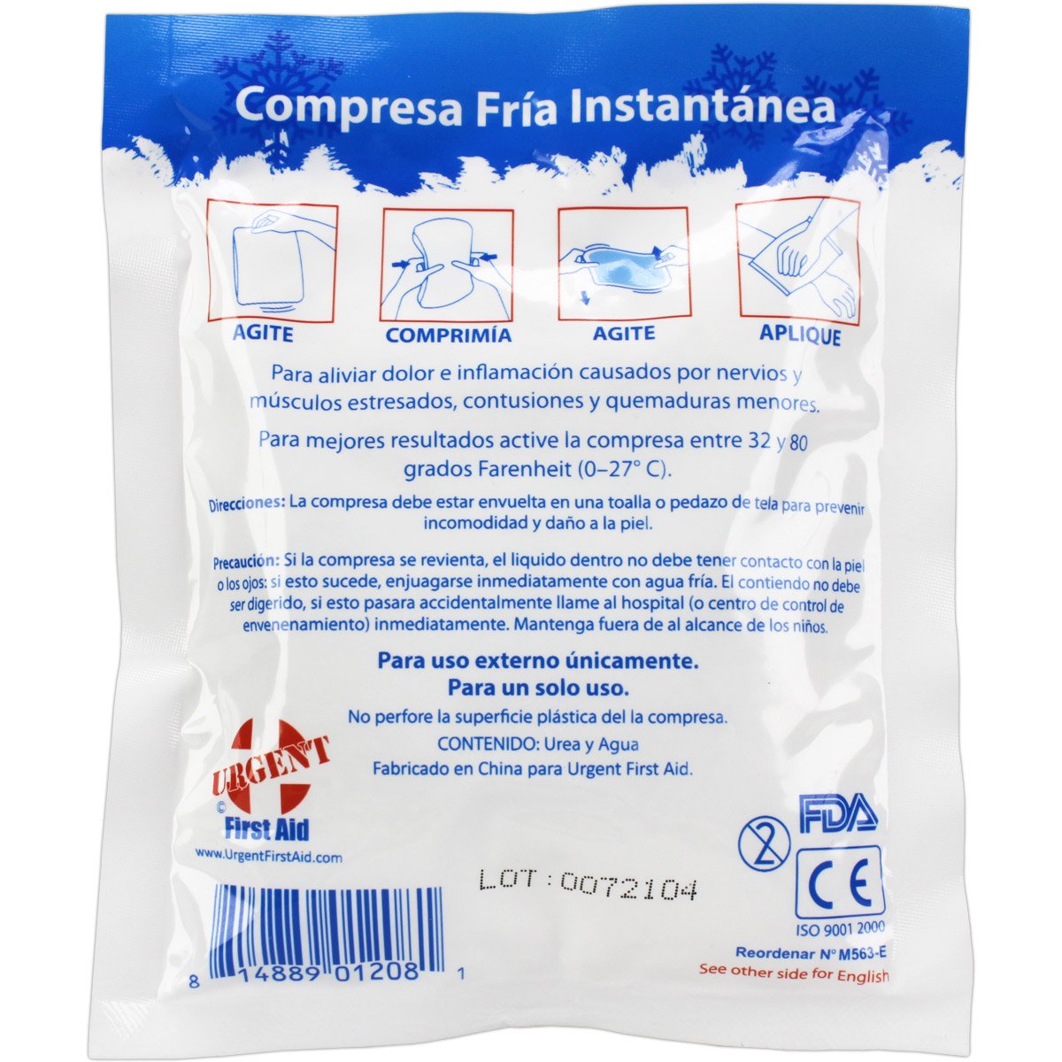 Bulk case of 125 individual instant ice packs