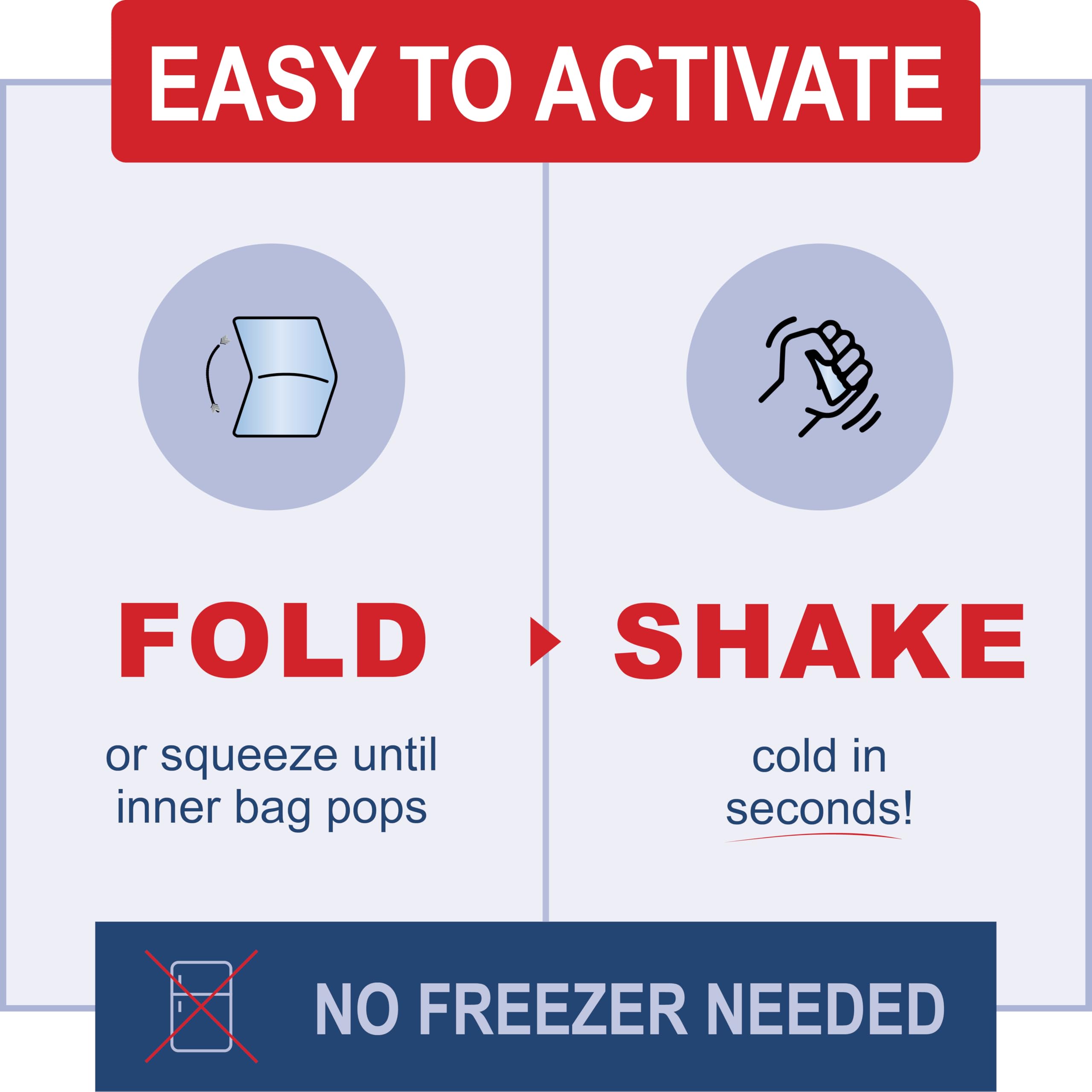 Athlete using Sport Temp cold pack for injury recovery