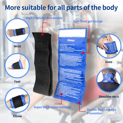 Winluck reusable hot and cold gel compress pack with adjustable strap