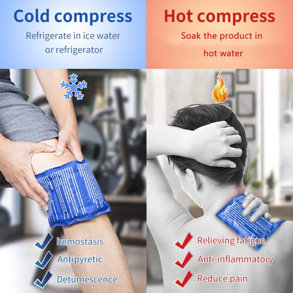 Side profile of Winluck flexible gel ice pack for knee therapy