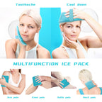 Blue gel beads ice pack showing plush fabric side