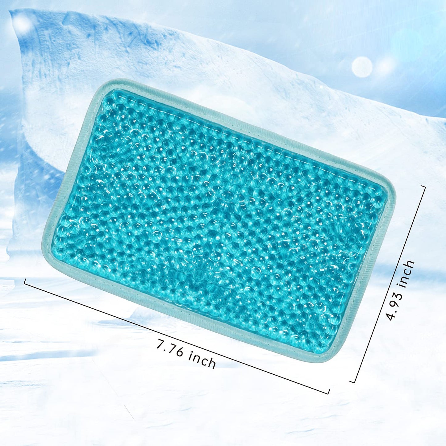 Side profile of flexible ice pack for therapy