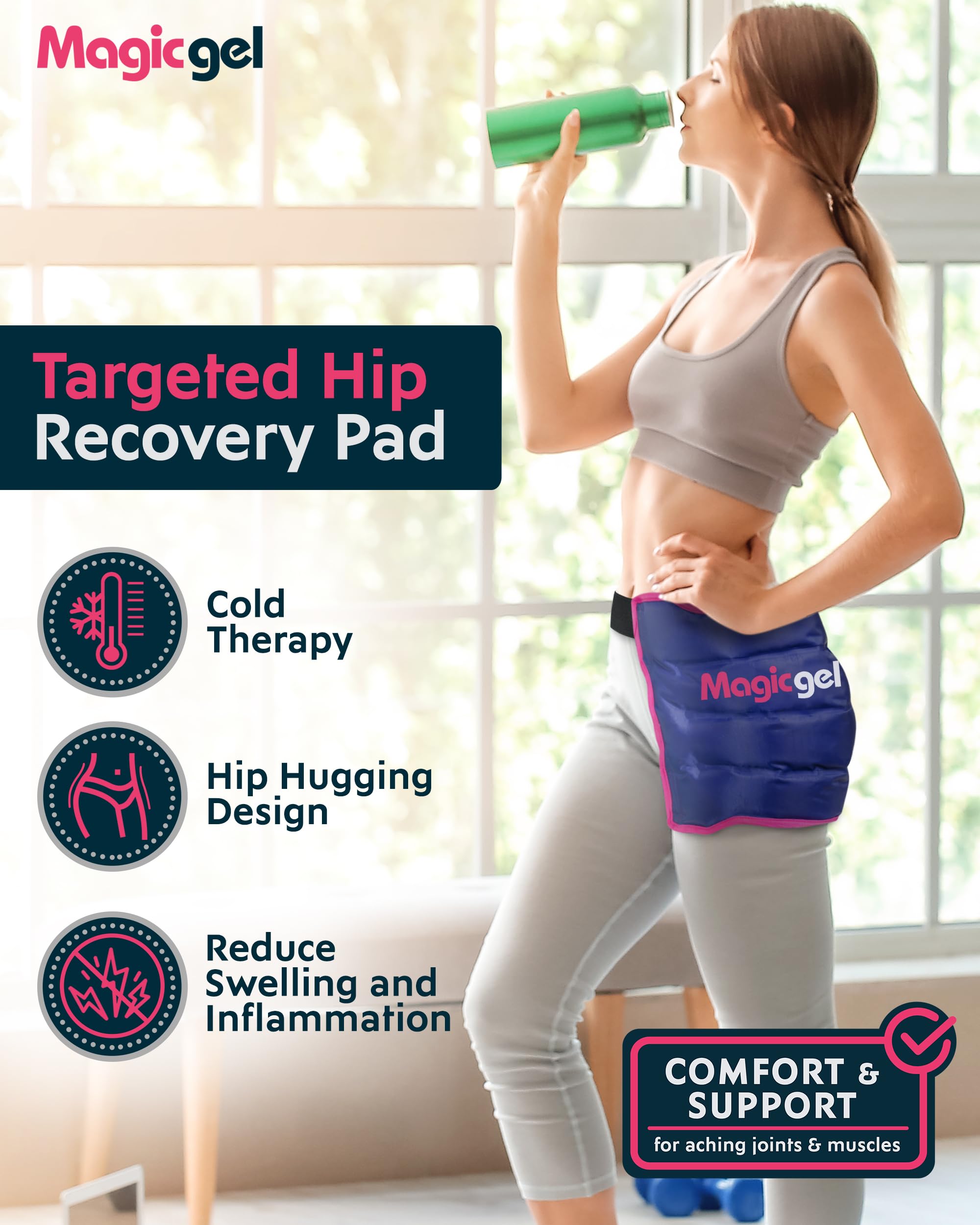Magic Gel wrap showing dual-strap system on a person