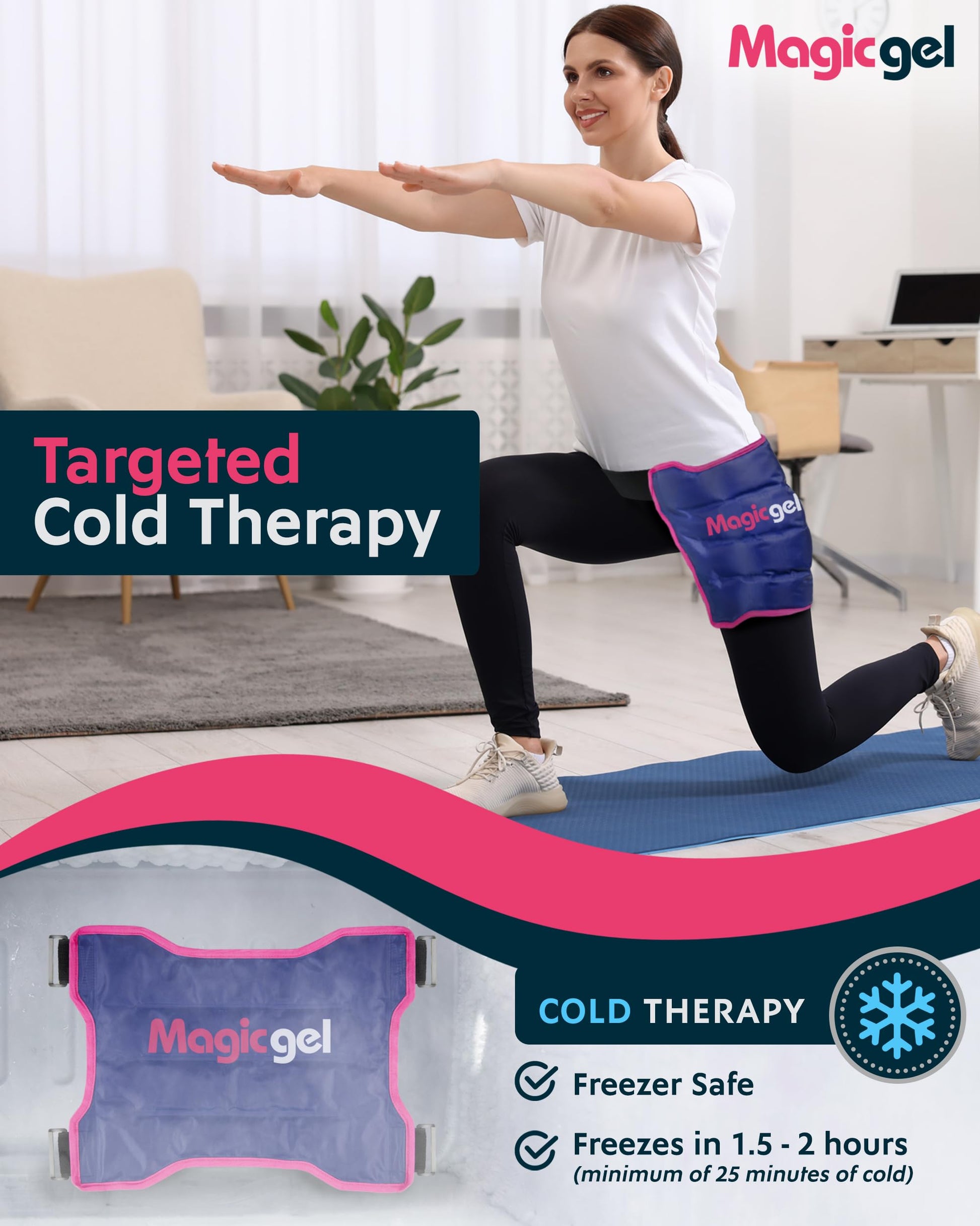 Adjustable strap details of Magic Gel hip compression brace
