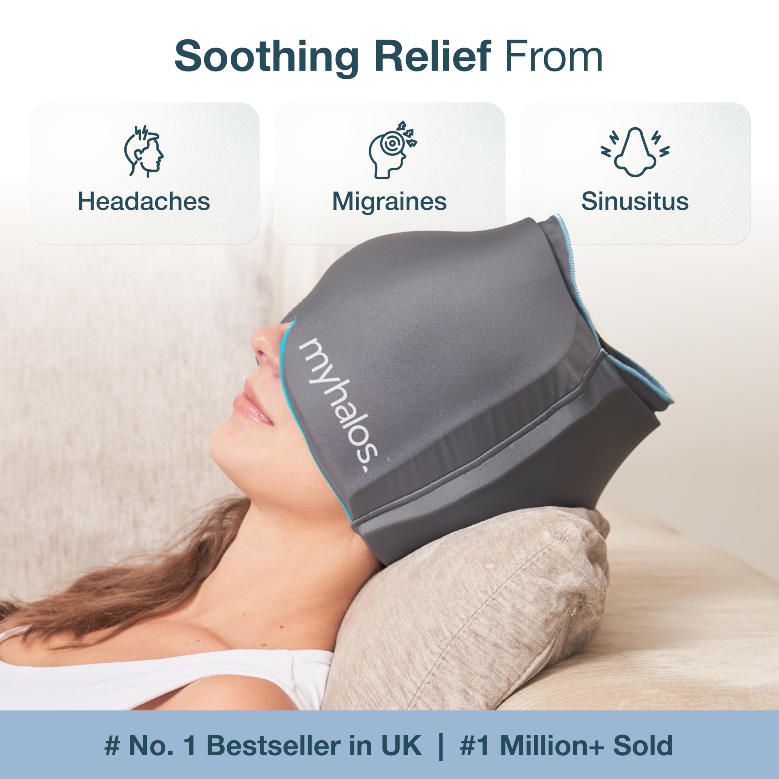 MyHalos cooling gel ice hat showing 360-degree coverage