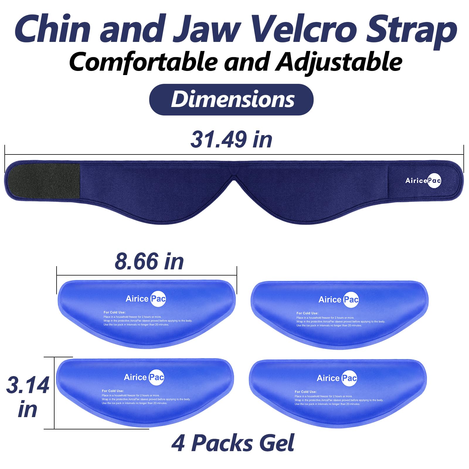 AiricePac ice pack wrap with four reusable gel packs