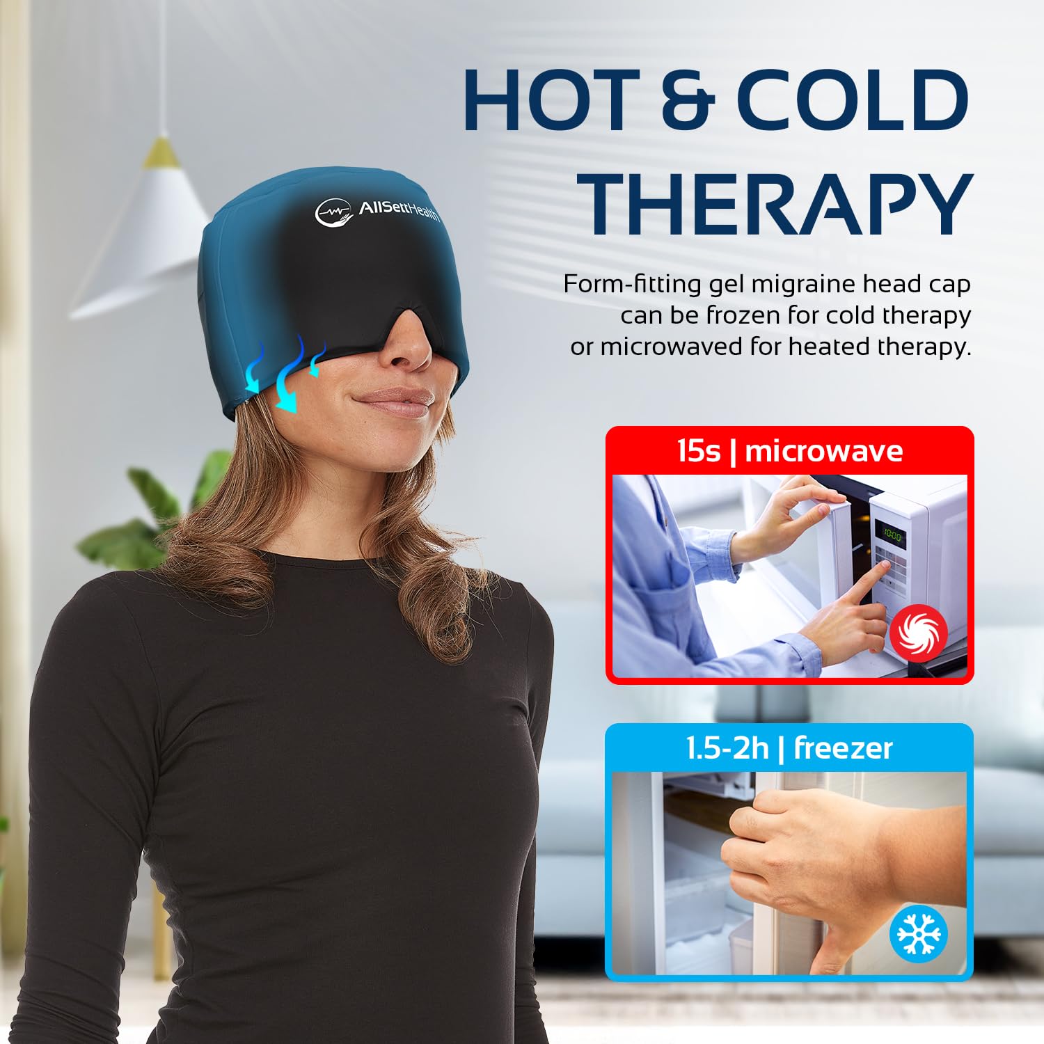 Allsett Health cooling gel wrap for sinus and tension relief