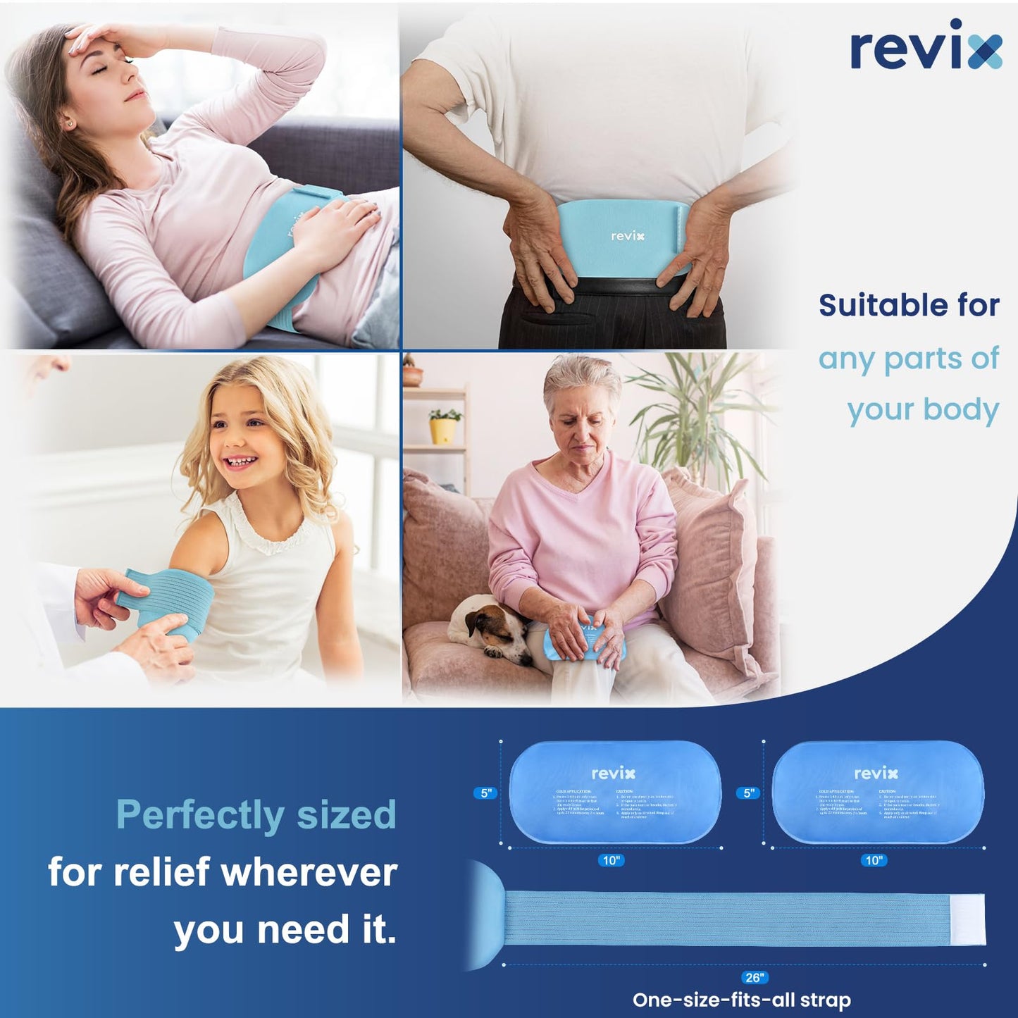 Close up of Revix flexible gel ice pack texture