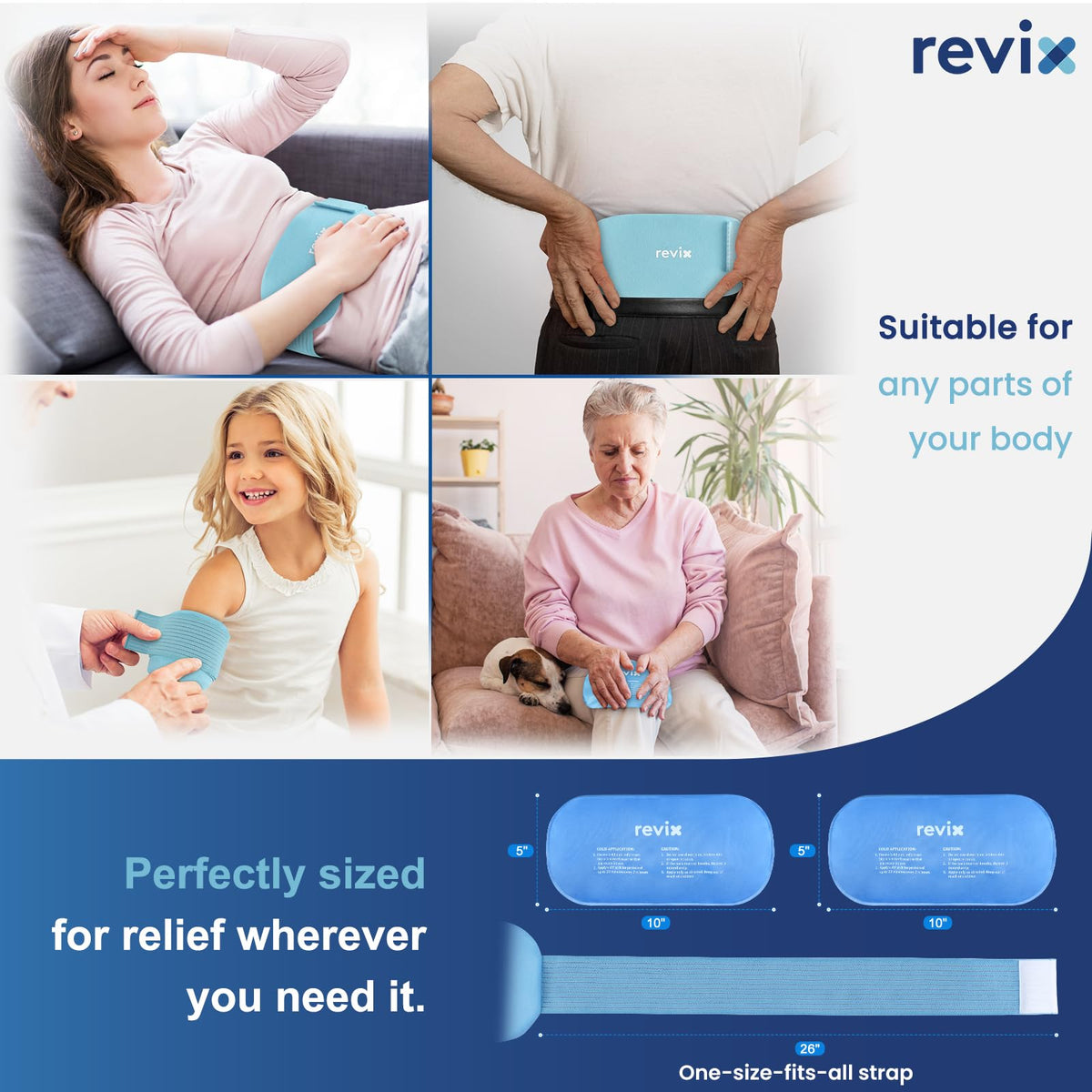 Close up of Revix flexible gel ice pack texture