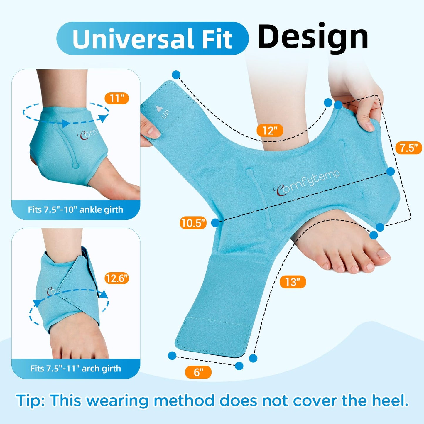 Person using Comfytemp gel pack for ankle swelling recovery