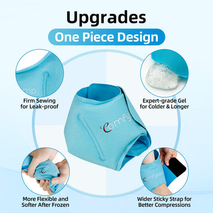 Two piece Comfytemp ice pack set for double ankle support