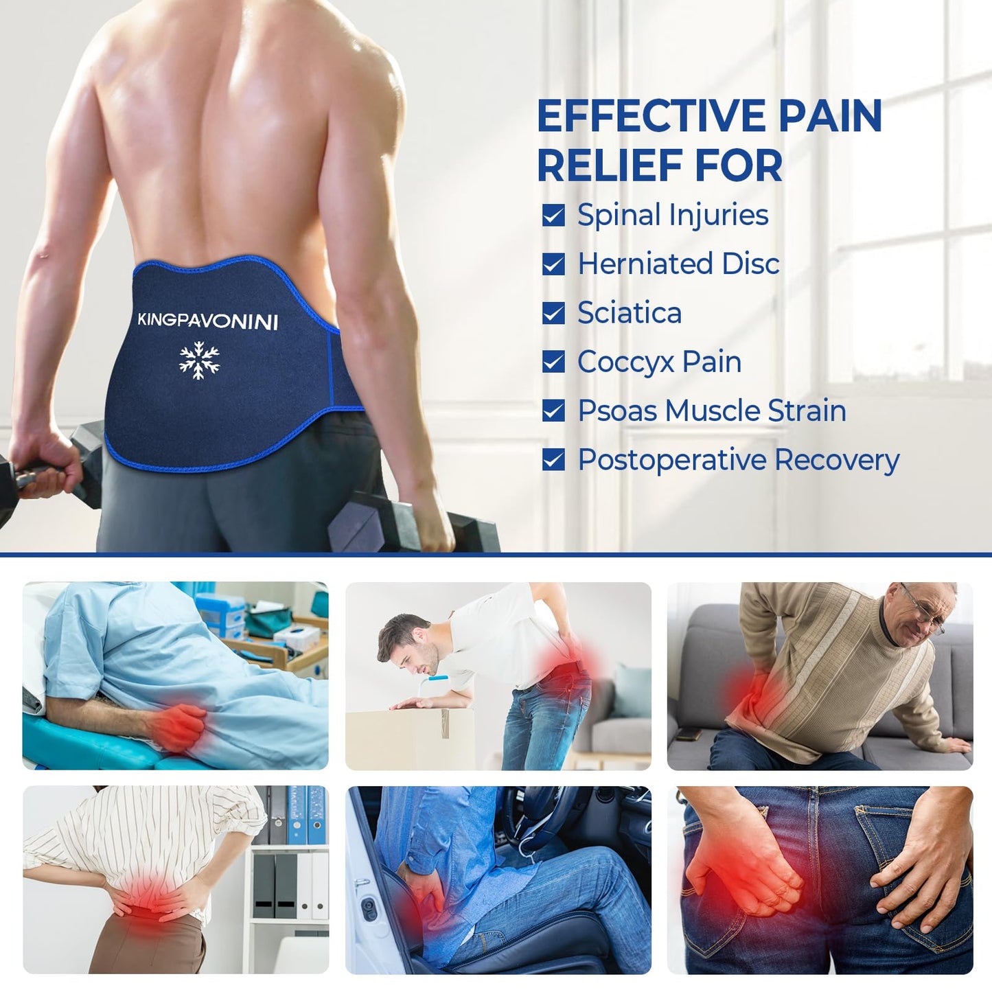 KingPavonini back wrap with extension strap for large waist