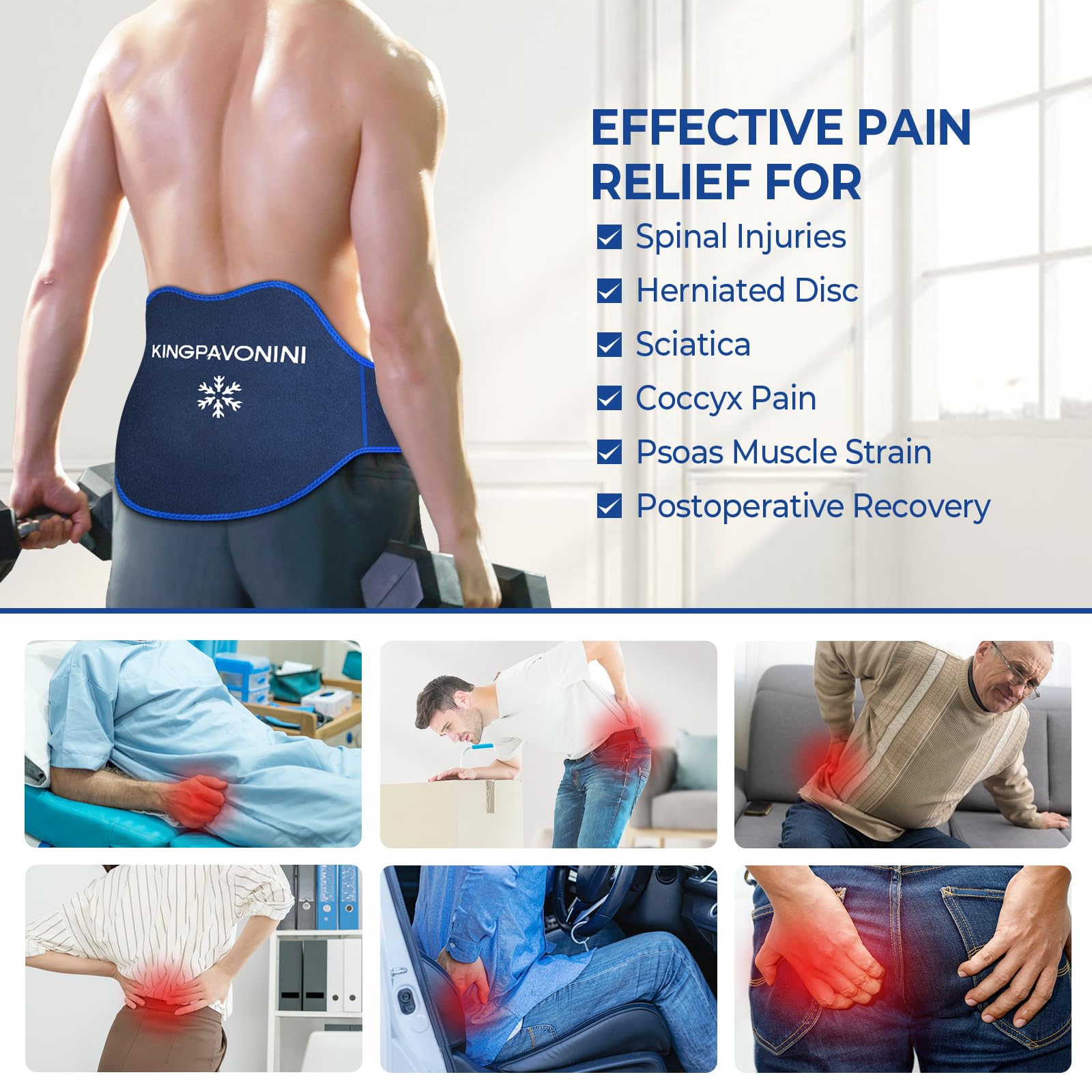 KingPavonini back wrap with extension strap for large waist