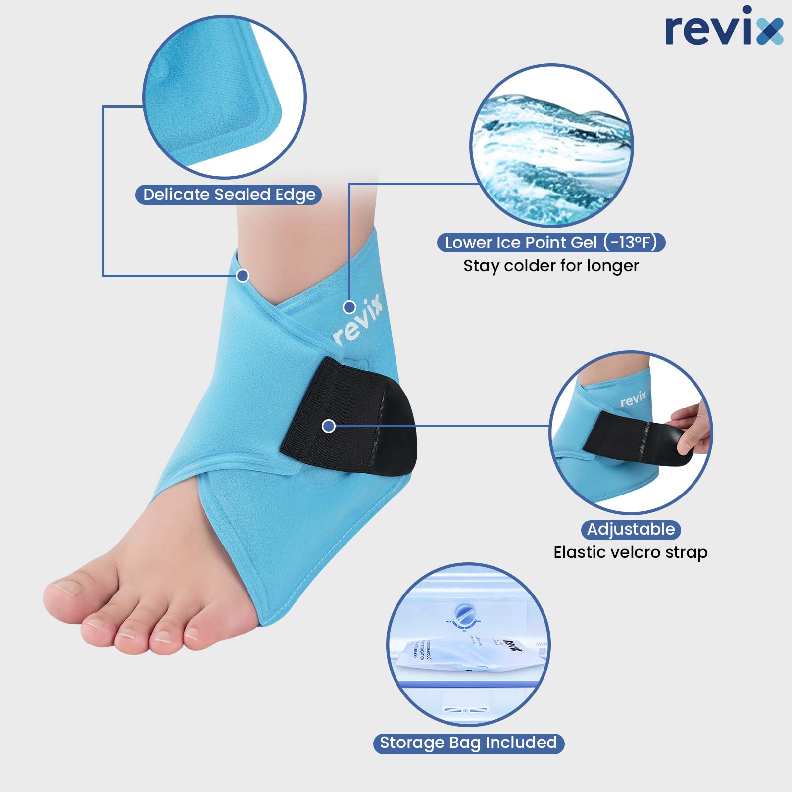 Athlete using Revix ankle wrap for injury recovery