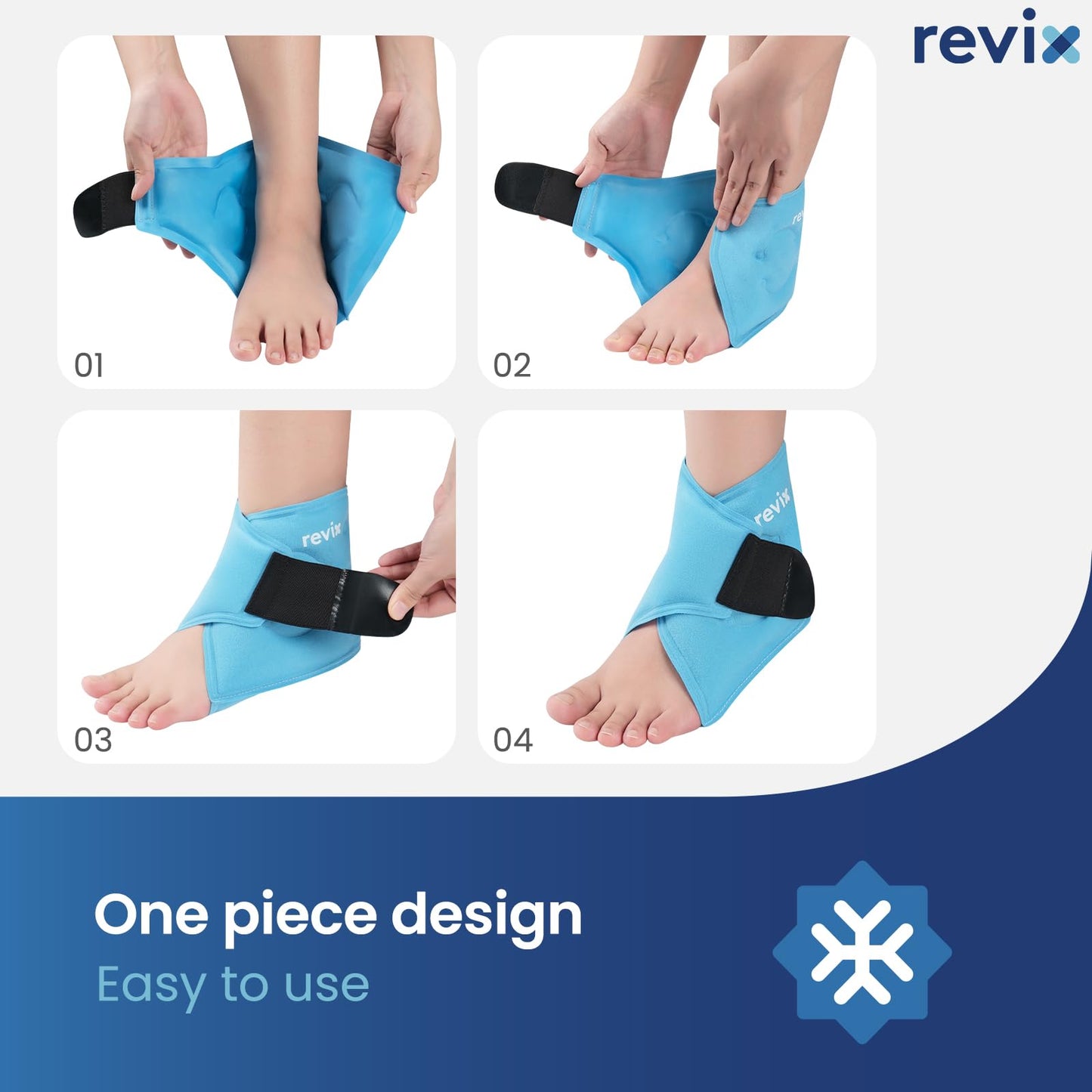 Revix ice wrap packaging for plantar fasciitis support