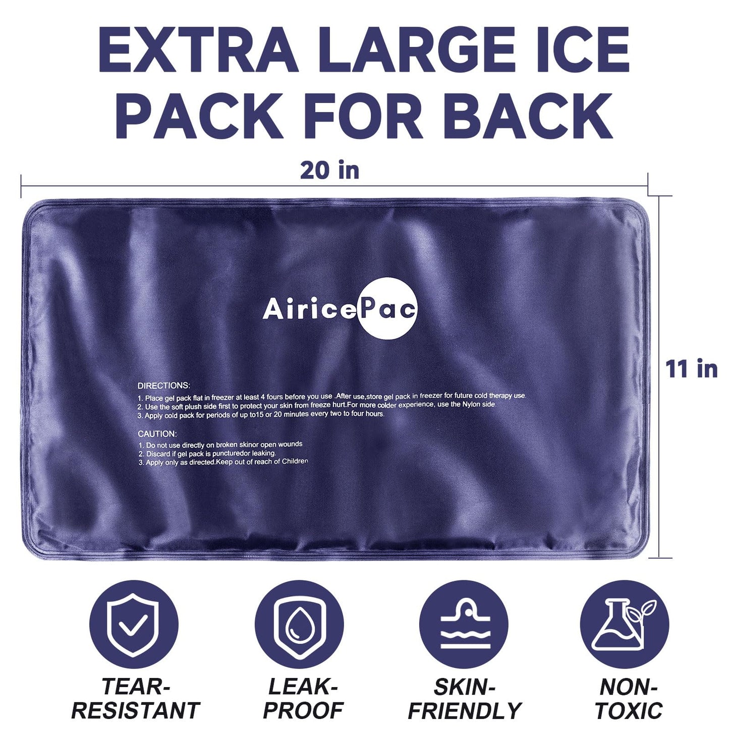 AiricePac reusable gel pack being used for hot therapy