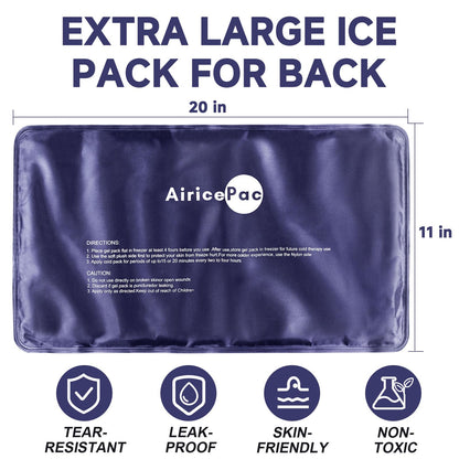 AiricePac reusable gel pack being used for hot therapy