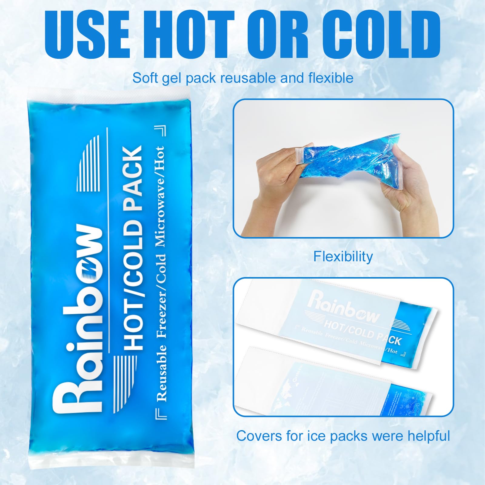 Gel ice pack being heated in a microwave for therapy