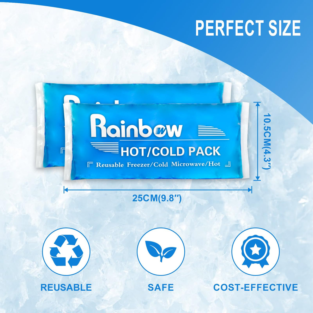 Gel ice pack being removed from freezer for cold compress