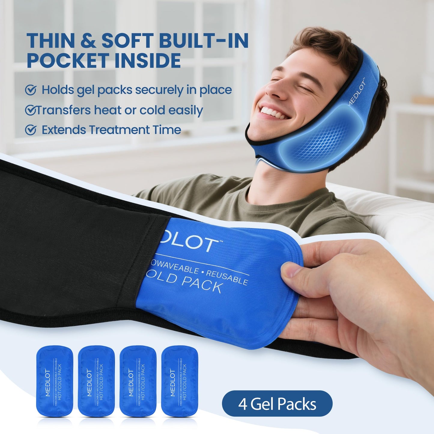 LotFancy hot and cold therapy wrap for wisdom tooth surgery