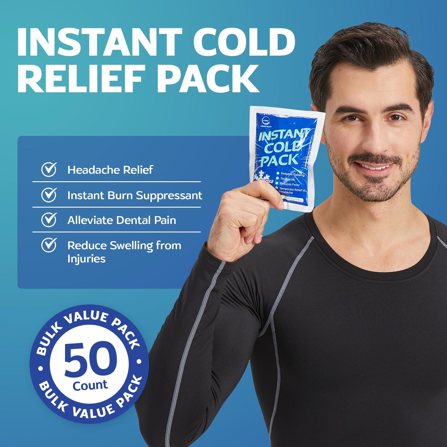 Disposable cold compress pack for injury treatment