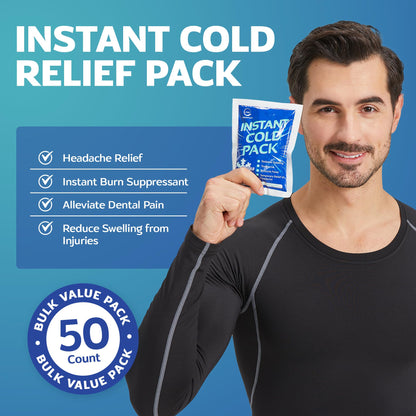 Disposable cold compress pack for injury treatment