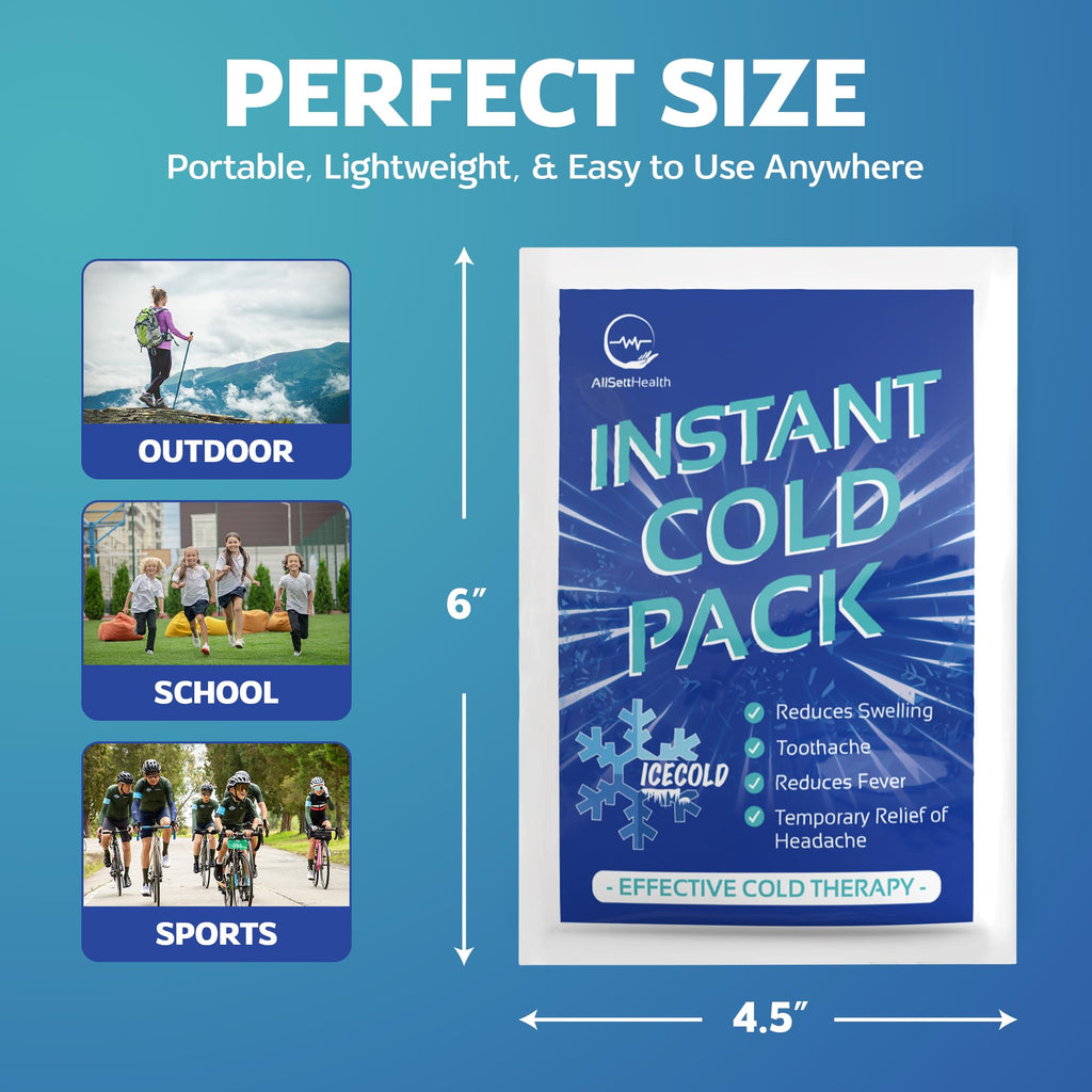 Compact instant ice packs for first aid kit