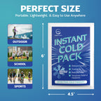 Compact instant ice packs for first aid kit