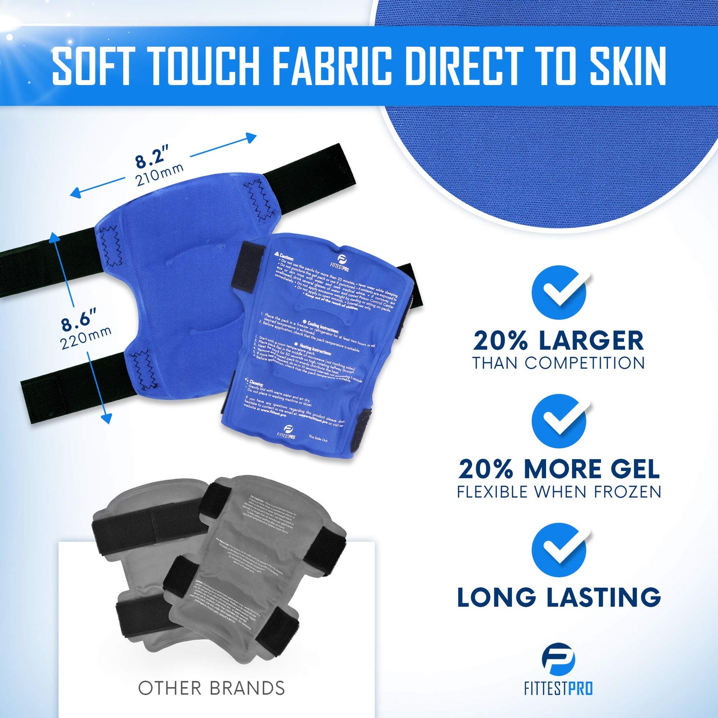 Fittest Pro reusable cold therapy wrap on runner calf