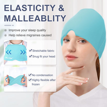 Exquislife hot and cold therapy cap for stress relief