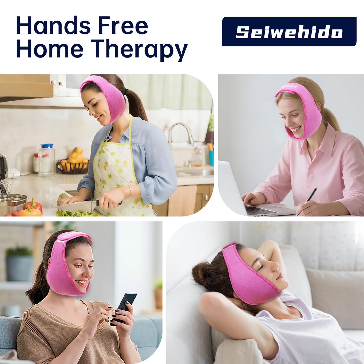 Reusable gel packs included with Seiwehido head wrap