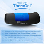 Person wearing TheraICE Rx compression sleeve on calf for injury recovery
