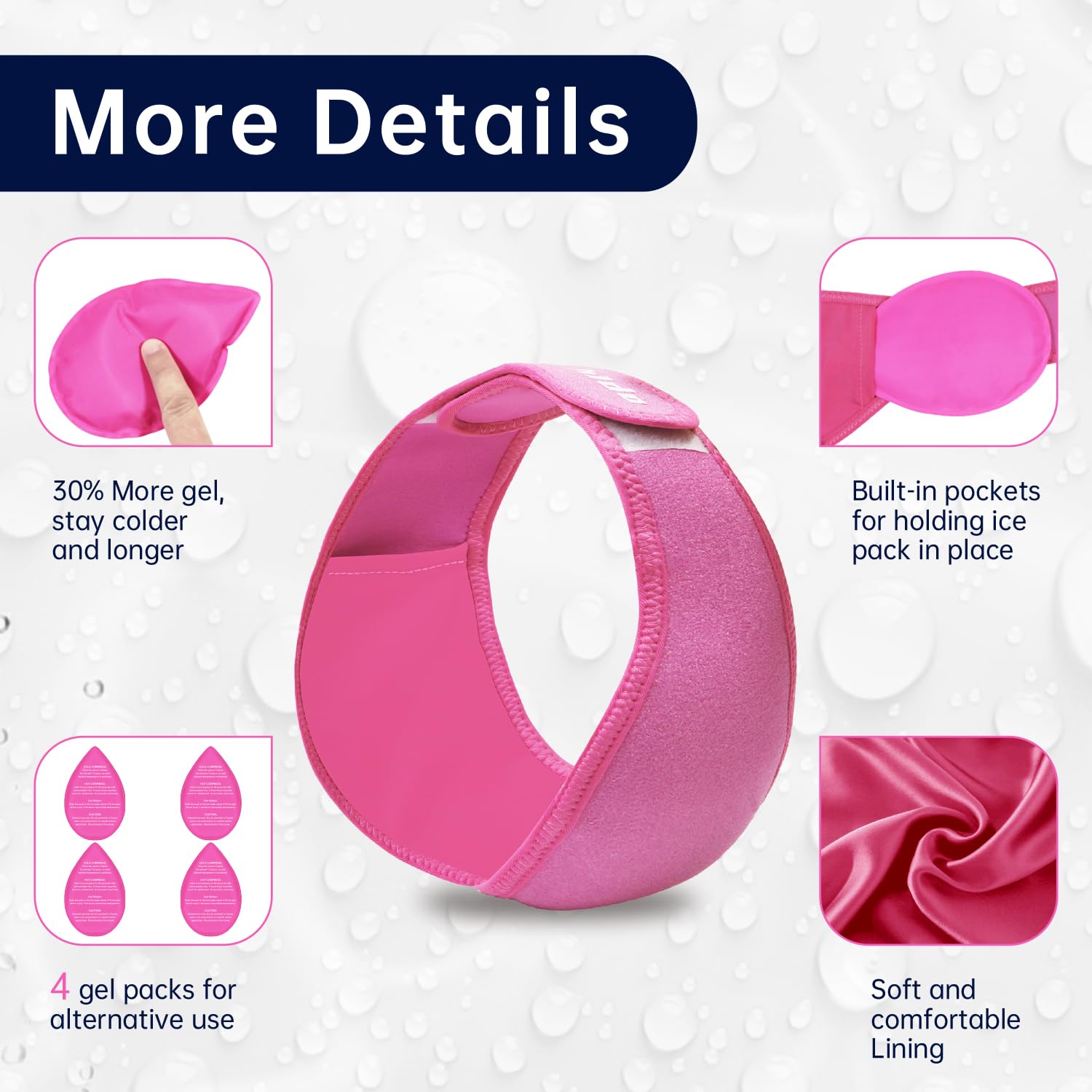 Clinical grade ice pack wrap for cosmetic procedure recovery