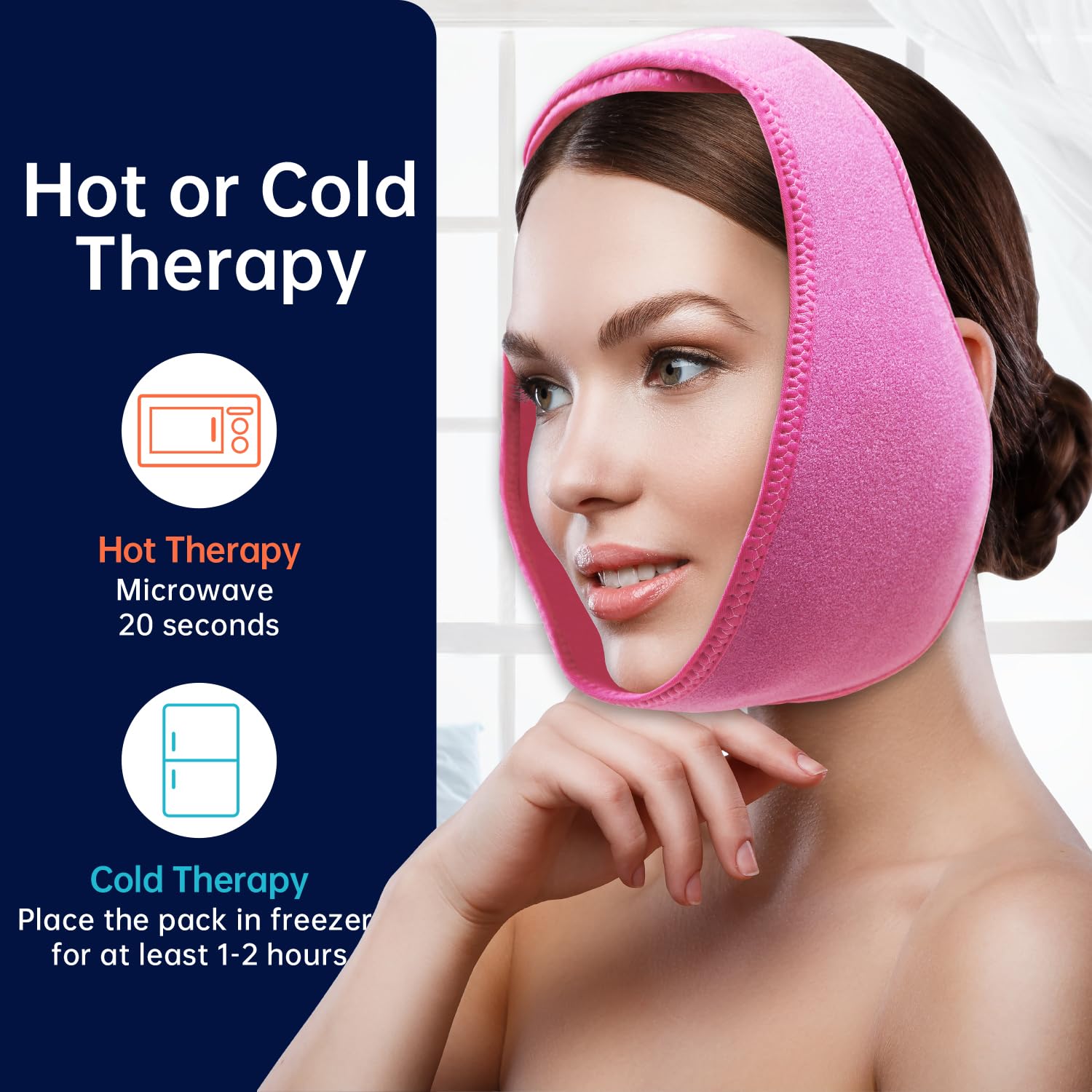 Detailed view of flexible gel packs for jaw pain management