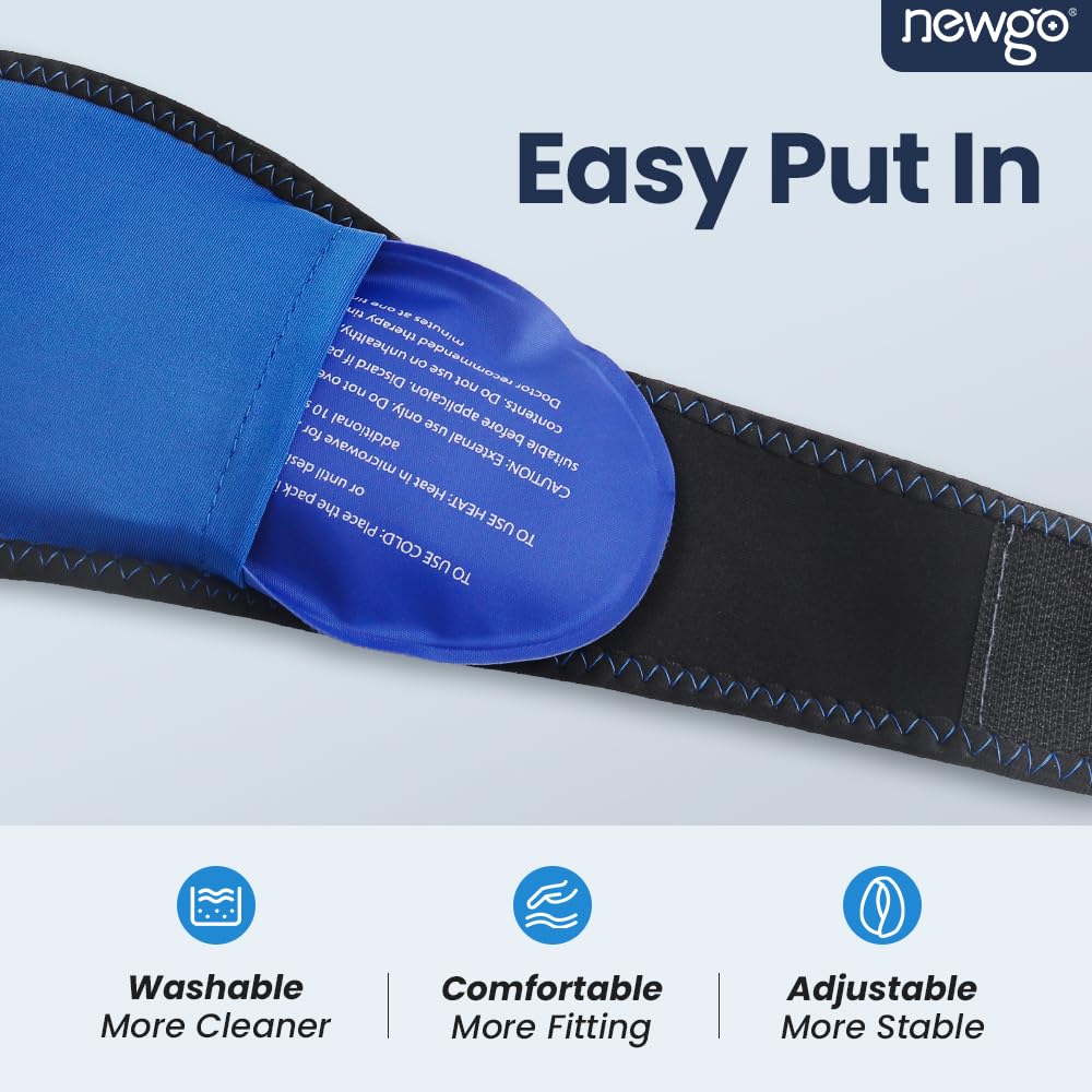Detailed view of Newgo hot and cold therapy gel packs