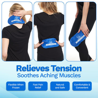 AllSett Health gel pack in a microwave for hot therapy demonstration