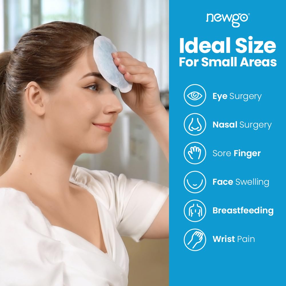 Hands-free gel ice pack usage for jaw pain