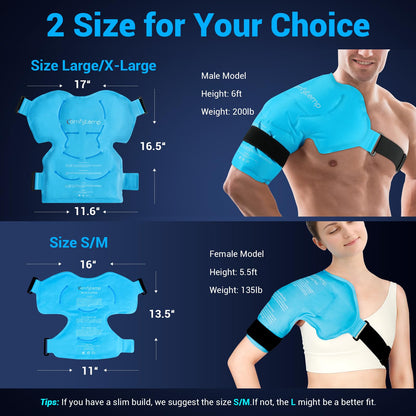 Comfytemp shoulder brace showing adjustable straps and fit