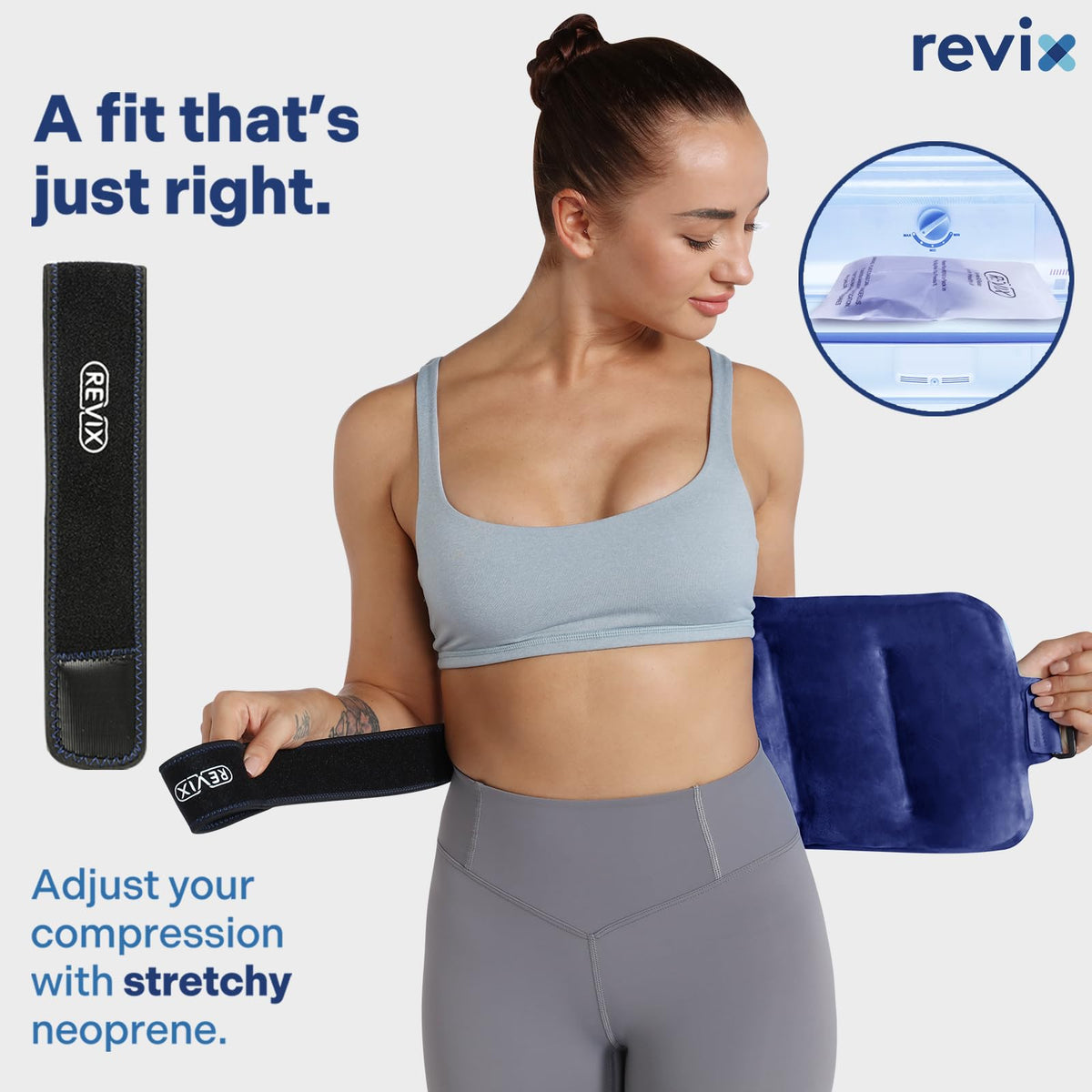 Close up of Revix ice pack double sealed leak proof edge