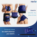 Revix cold therapy wrap applied to shoulder area