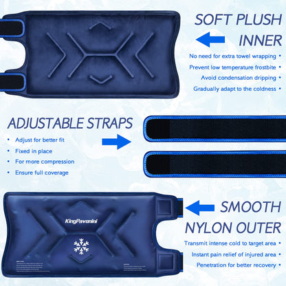 Detailed view of the leakproof nylon hemming on ice wrap