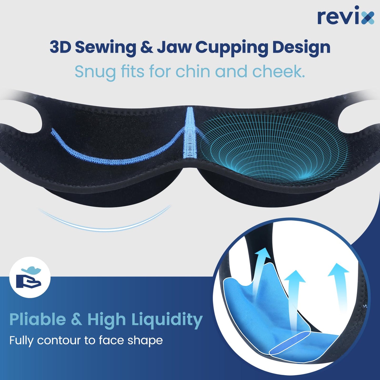Black Revix head wrap with four reusable gel packs